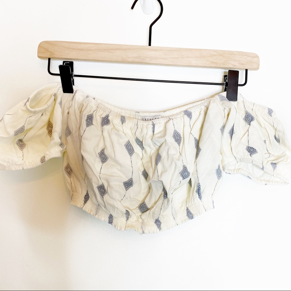 Dress forum Los Angeles white and blue  white crop top size small